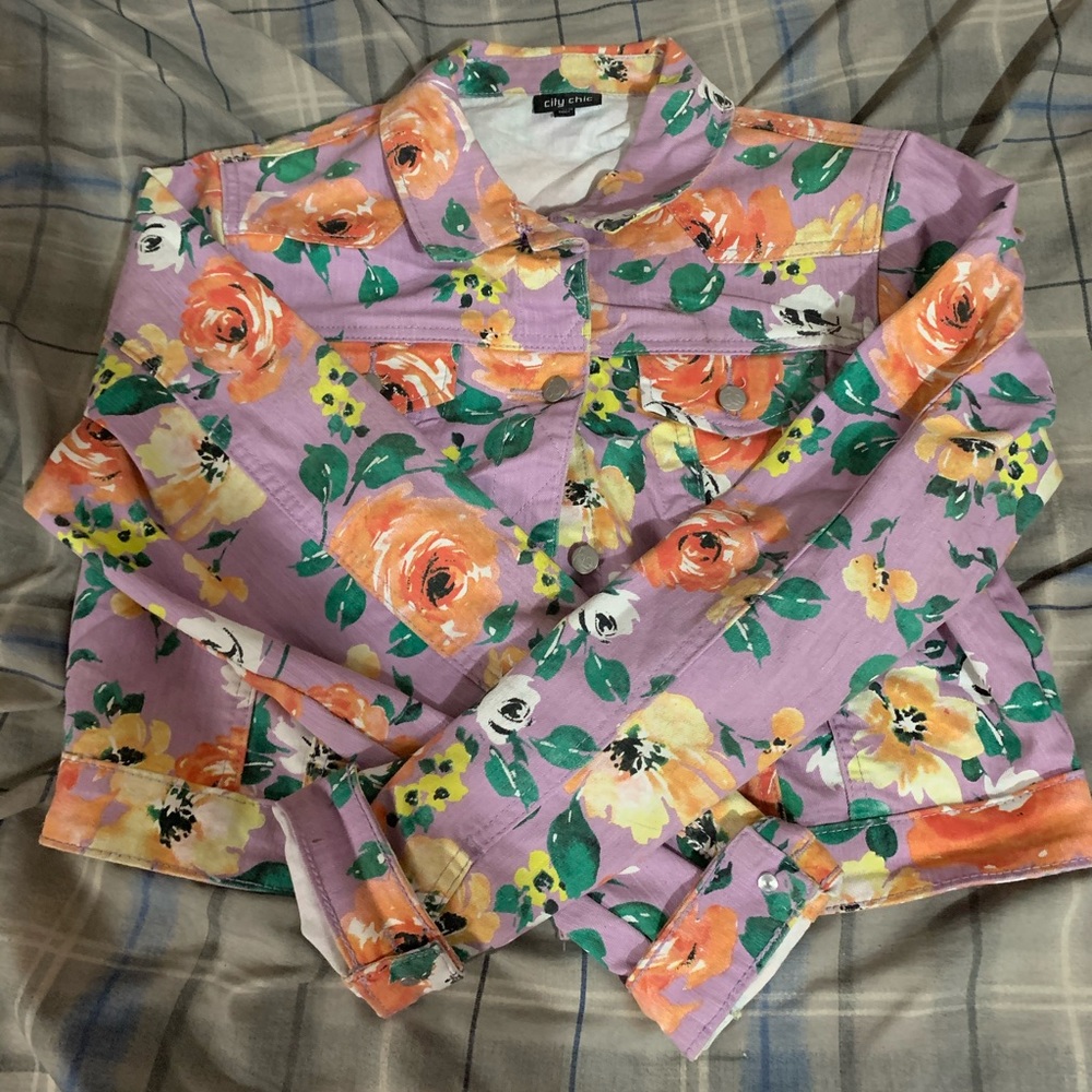 Floral Denim Jacket